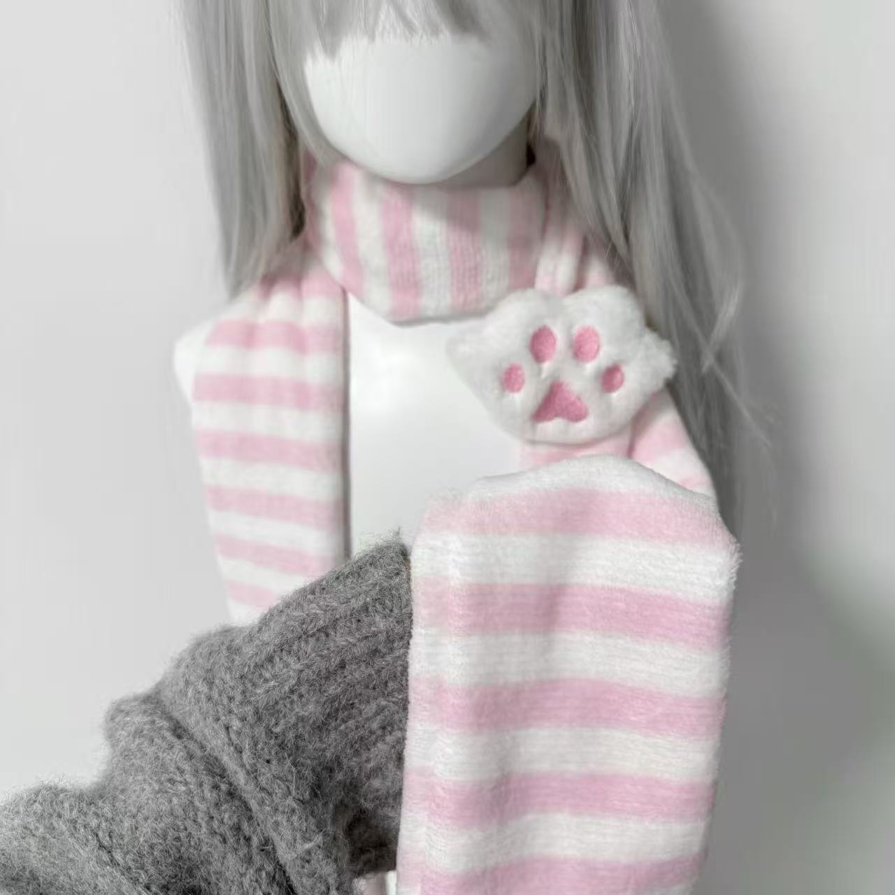 Écharpe Kawaii à motif patte d - Cat Claw Bark avis et prix