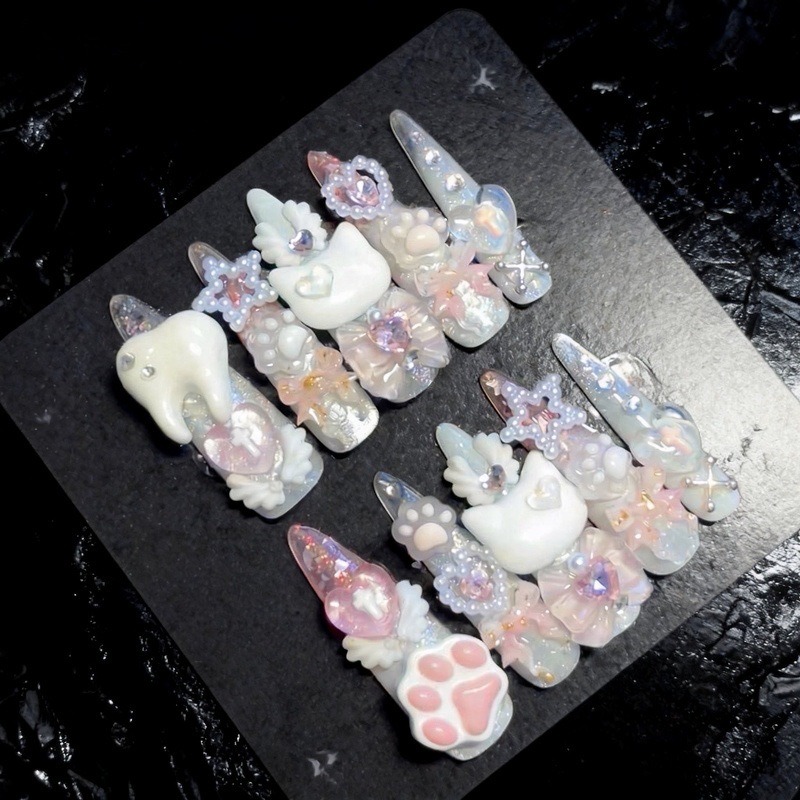 10 pièces Faux ongles à presse - Cat Claw Bark avis et prix
